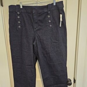NWT Talbots Denim Button-Front Pants